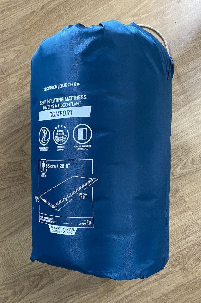 Matelas autogonflant de camping 1 personne, 190x65 cm, Caravanes & Camping, Matelas pneumatiques, Enlèvement, Utilisé, 1 personne