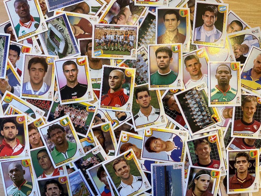 WK 2002 Korea-Japan - Panini Stickers - 137 stuks (!), Verzenden, Zo goed als nieuw, Meerdere stickers
