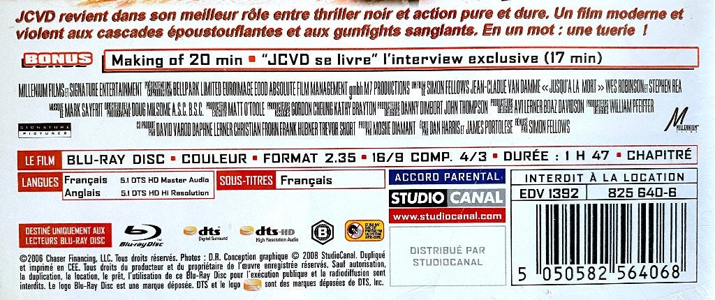 UNTIL DEATH (J-C.Van Damme) /// NIEUW / Sub CELLO, Cd's en Dvd's, Inclusief extra's, Frans, Film, Actie