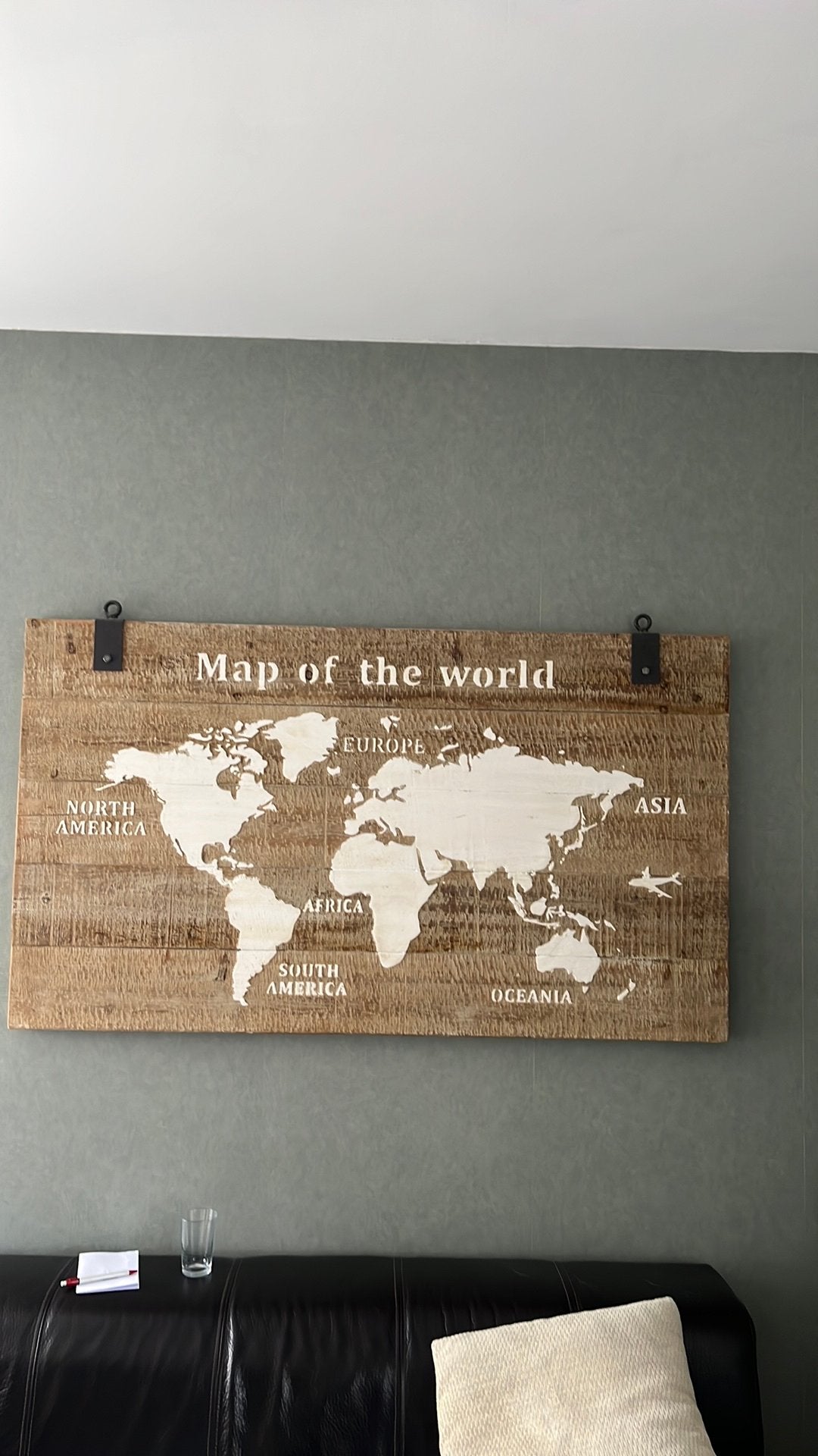 Decoratieve wereldkaart, Ophalen, Zo goed als nieuw, Hout