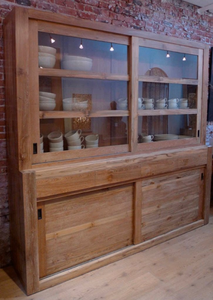 Vitrine de luxe en teck, Enlèvement, Comme neuf, Teck