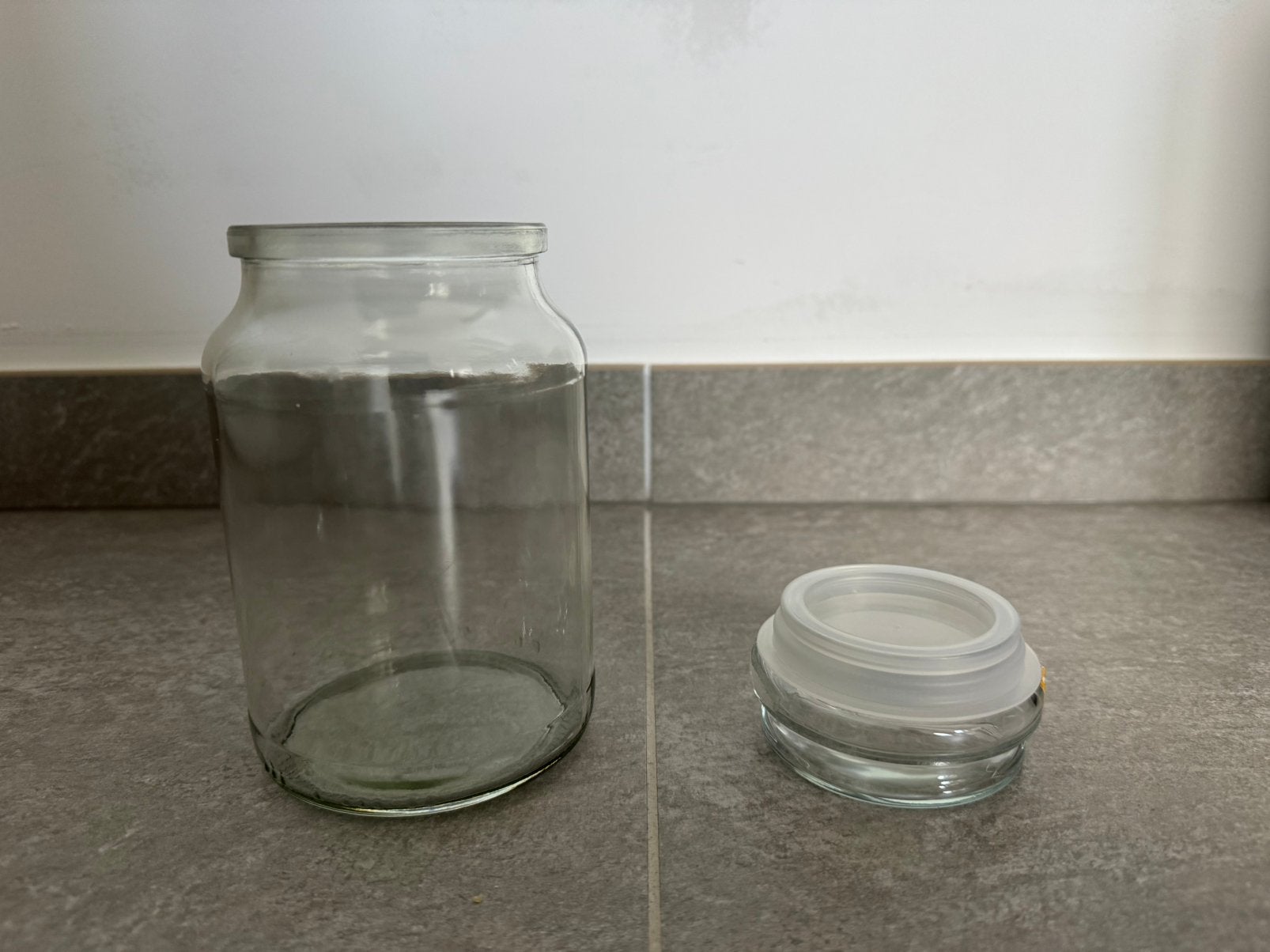 Lege glazen bokaal met deksel - meerdere stuks - 0.75l, Neuf, Enlèvement ou Envoi, 20 cm, Verre