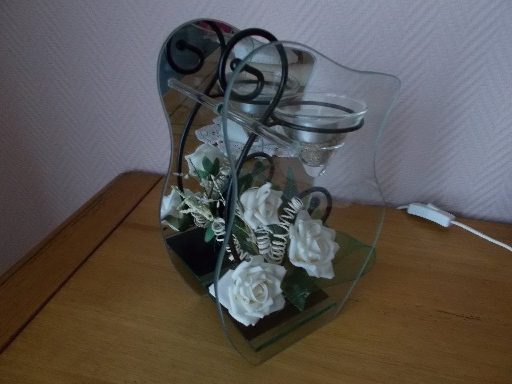 Pièce de déco intérieure avec bougie., 25 à 50 cm, Comme neuf, Enlèvement, Autres matériaux