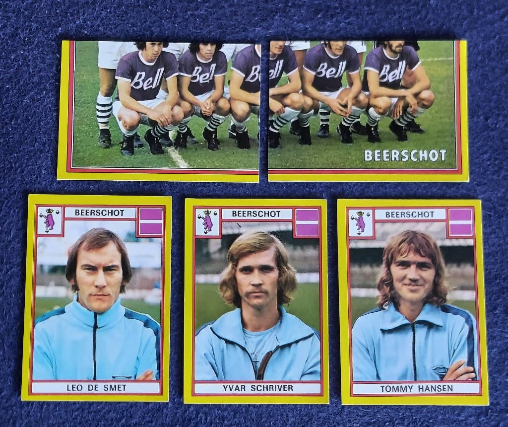 5 versch. Panini stickers voetbal ' FB 1975 - Beerschot ', Hobby en Vrije tijd, Stickers en Plaatjes, Nieuw, Meerdere stickers