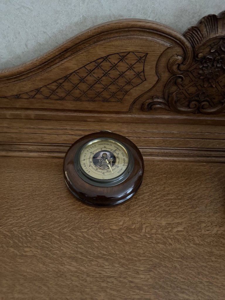 Houten barometer, TV, Hi-fi & Vidéo, Stations météorologiques & Baromètres, Enlèvement, Utilisé, Baromètre