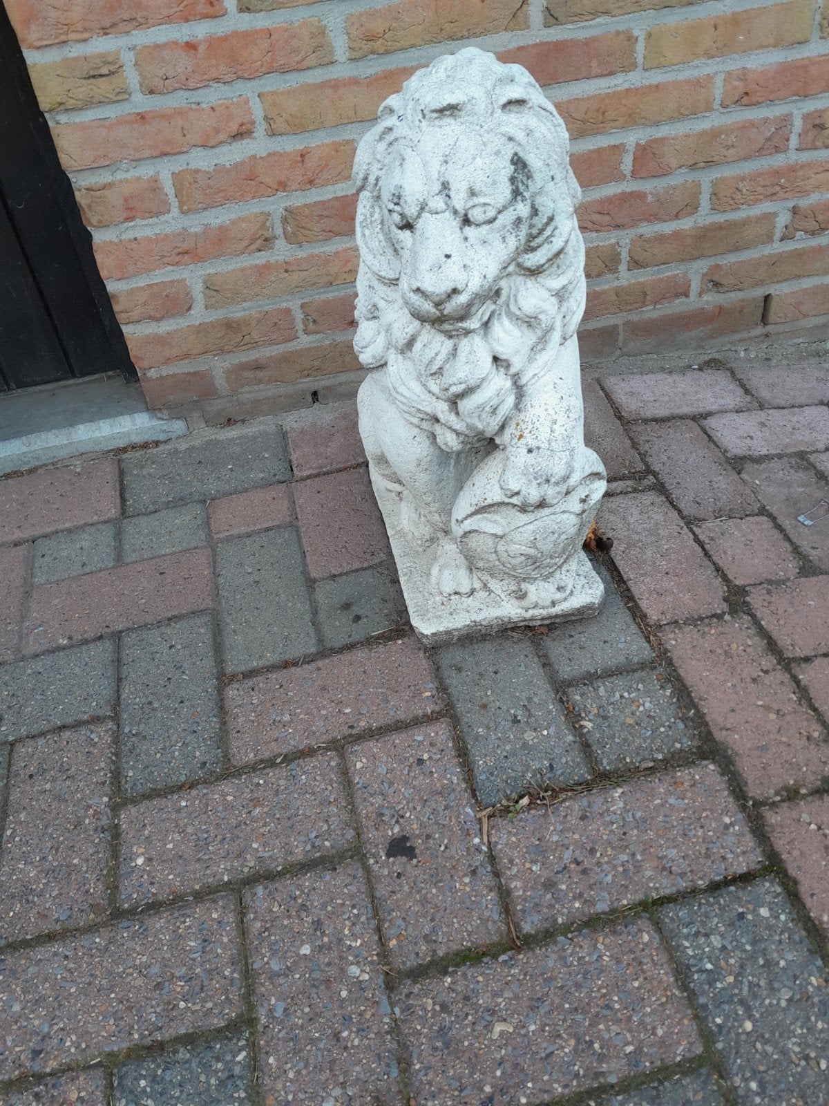 betonnen leeuwen, Ophalen