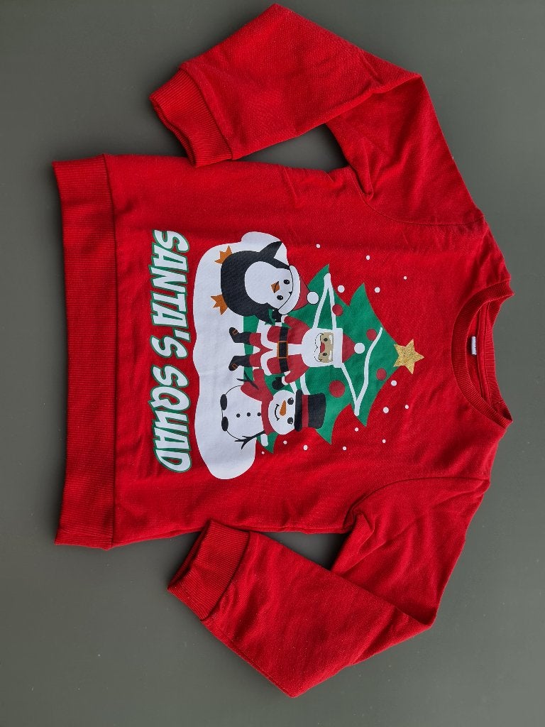 kerst pull, trui, santa's squad, JBC, 122, Kinderen en Baby's, Kinderkleding | Maat 122, Ophalen, Zo goed als nieuw