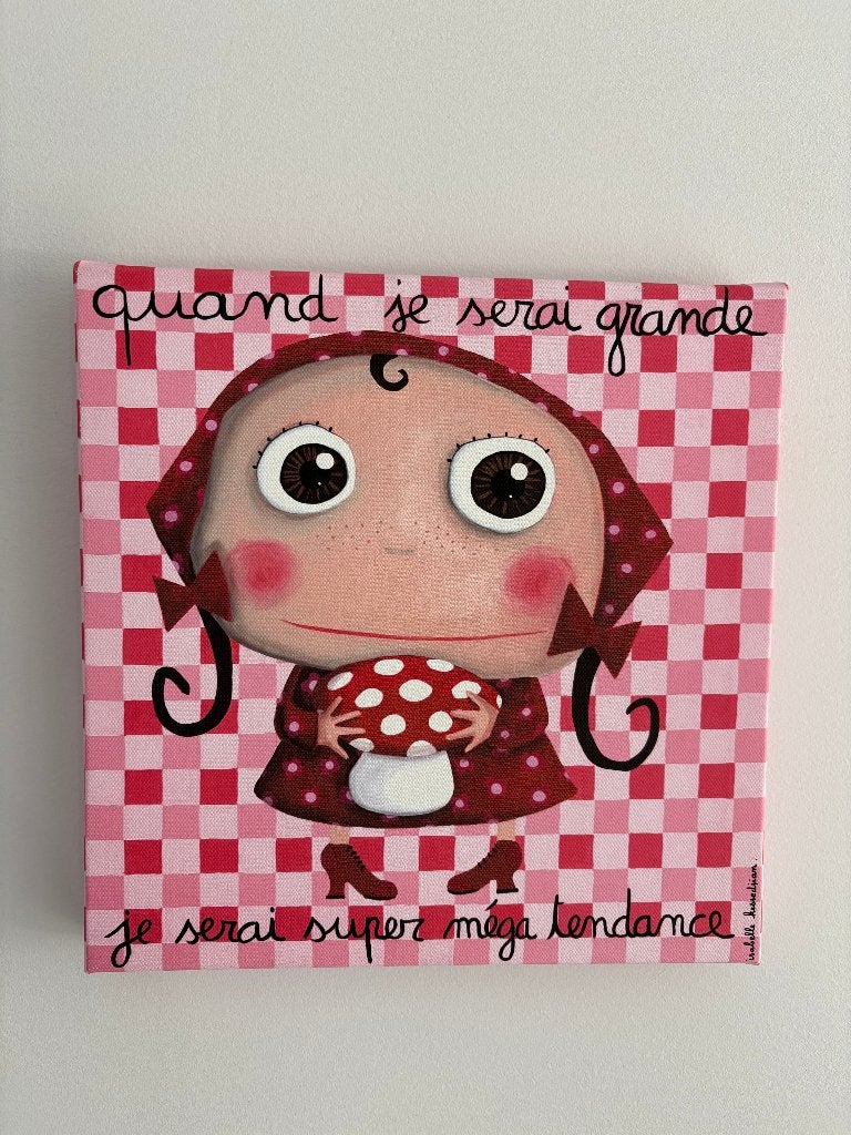 cadre enfant, Comme neuf, Enlèvement, À suspendre, Rose