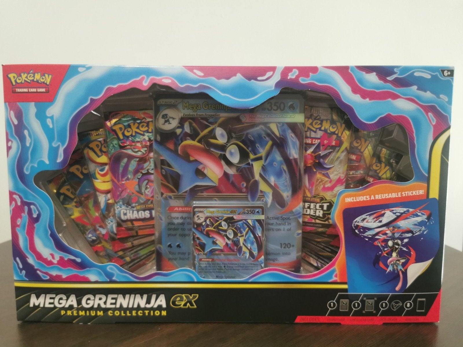 Mega Greninja Ex Premium collection, Hobby en Vrije tijd, Verzamelkaartspellen | Pokémon, Ophalen of Verzenden