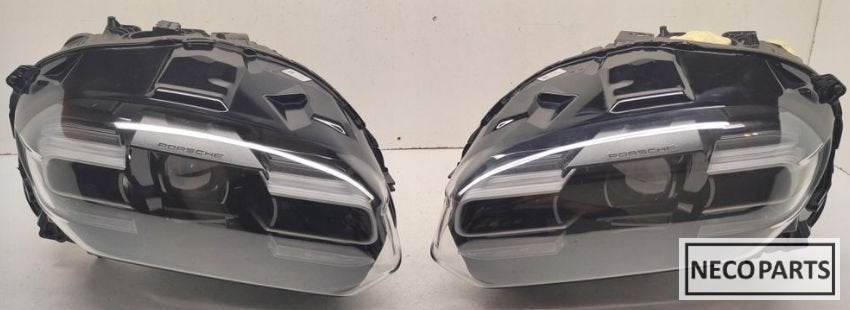 PORSCHE TAYCAN FULL LED KOPLAMPEN SET RECHTS LINKS ORIGINEEL, Gebruikt, -, -, Porsche