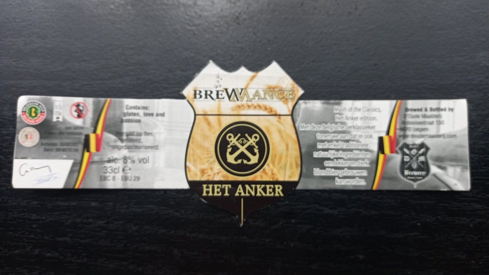 Bieretiket br. D oude maalderij 1, Ophalen of Verzenden