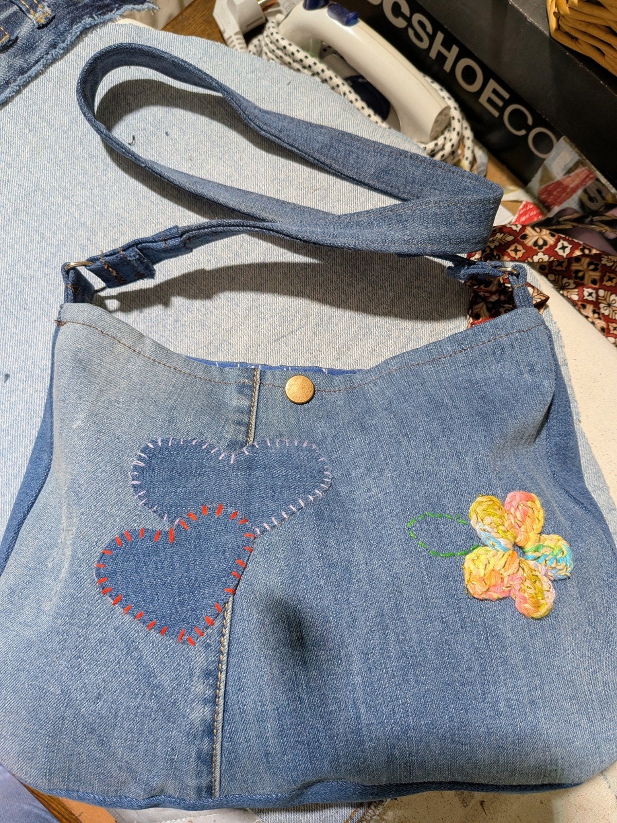 handmade schoudertas, Handtassen en Accessoires, Ophalen of Verzenden