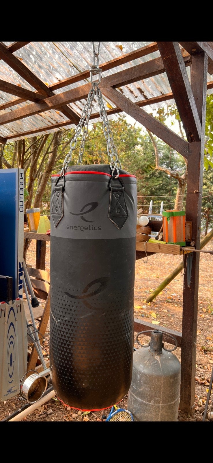 Sac de frappe Energetics 120 cm - Équipement de boxe fitness, Enlèvement ou Envoi, Comme neuf, Sac de boxe