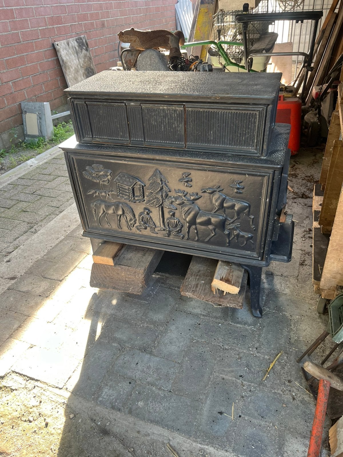 Jotul houtkachel, Enlèvement, Utilisé, Cheminée sur pied, Cheminée au bois