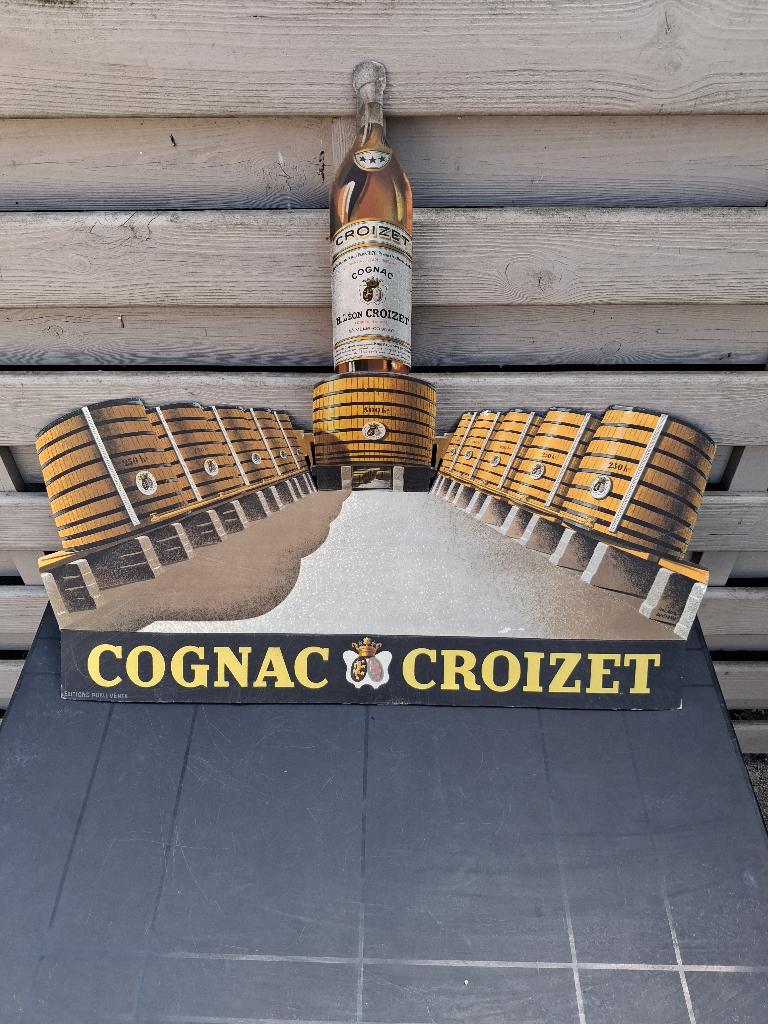 COGNAC CROIZET, Verzamelen, Ophalen, Gebruikt, Reclamebord