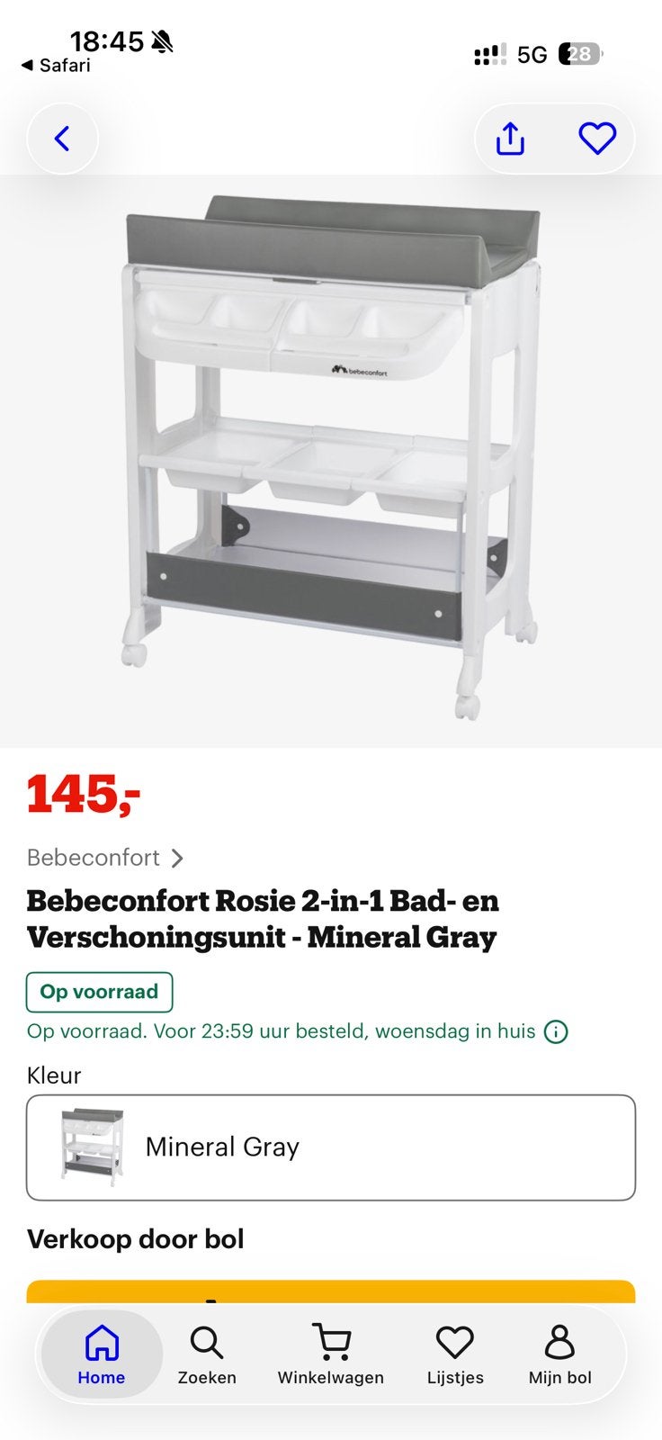 babybad en aankleedtafel 2 in 1 nieuw, Ophalen, Nieuw, Overige merken