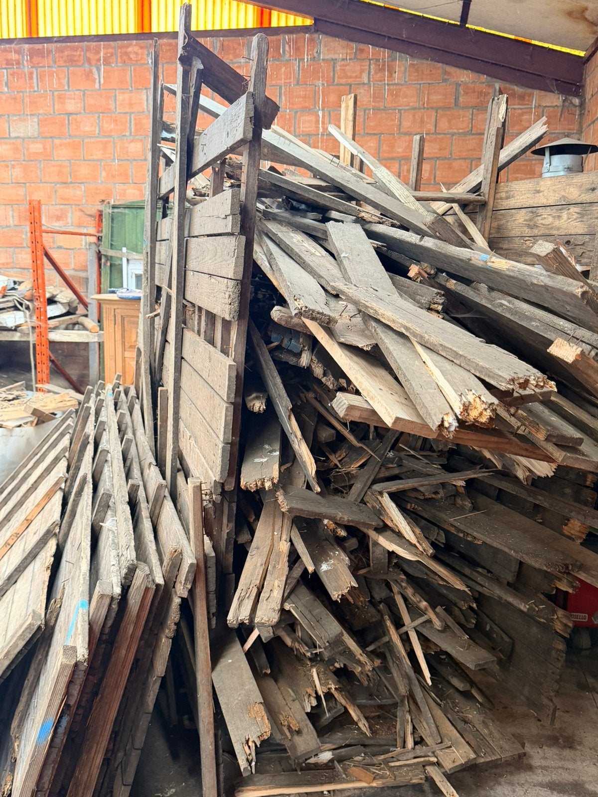 Stookhout van oude tentenvloer, Tuin en Terras, Brandhout, Ophalen