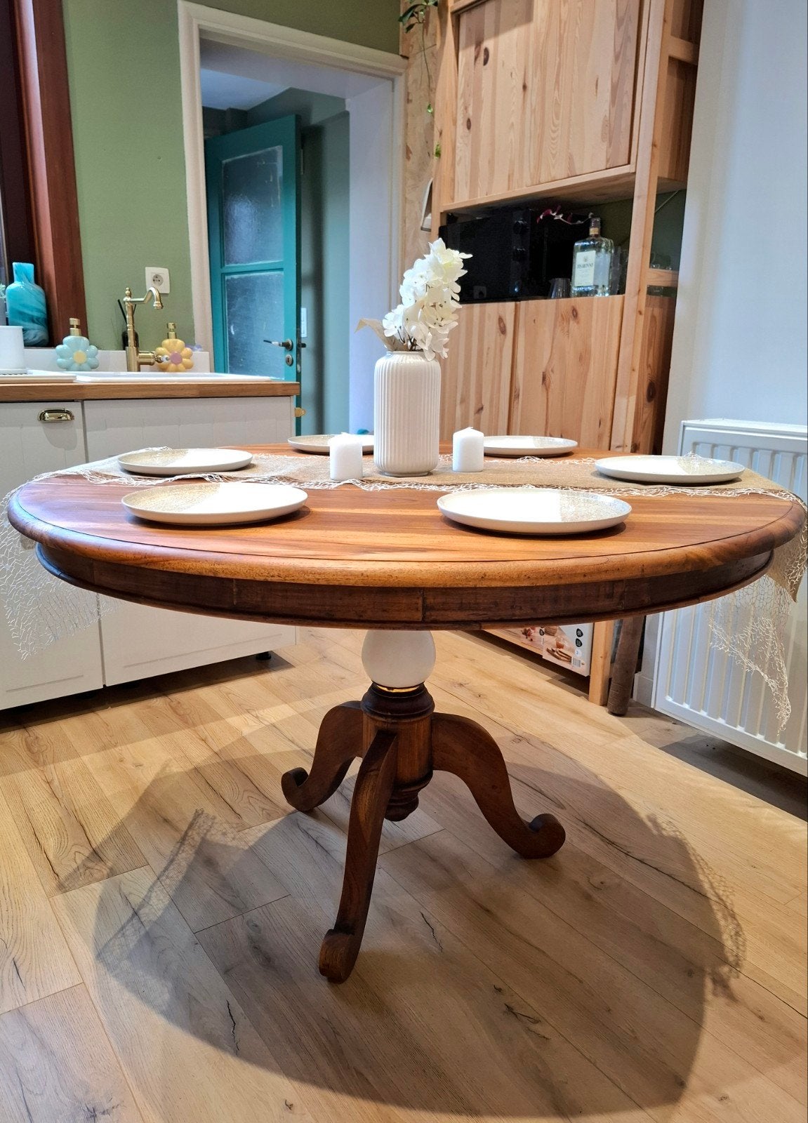 Magnifique Table TECK MASSIF – Démontable, Maison & Meubles, Enlèvement, Teck