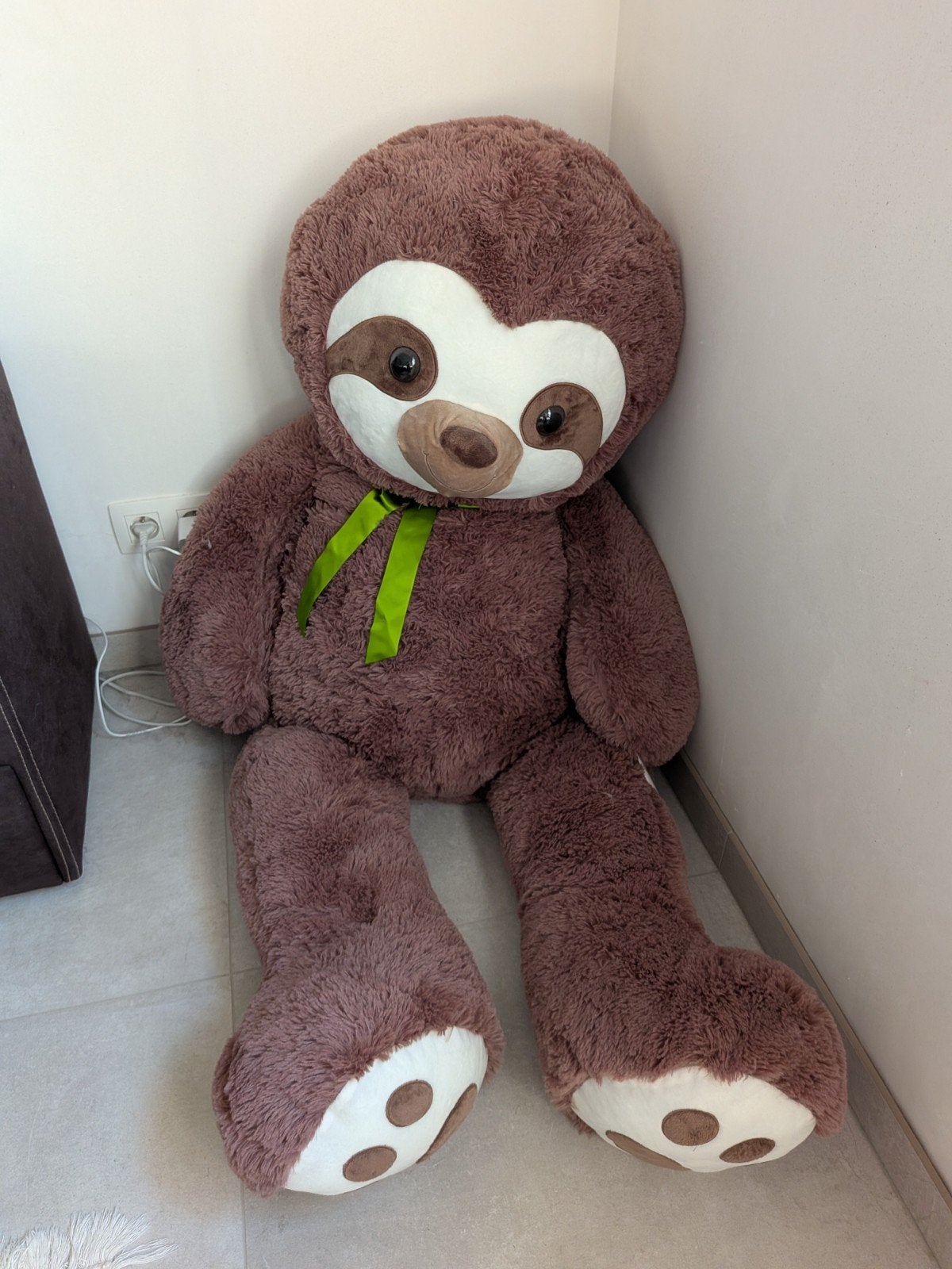 Reuze knuffel luiaard (+- 1m50) te koop, Ophalen