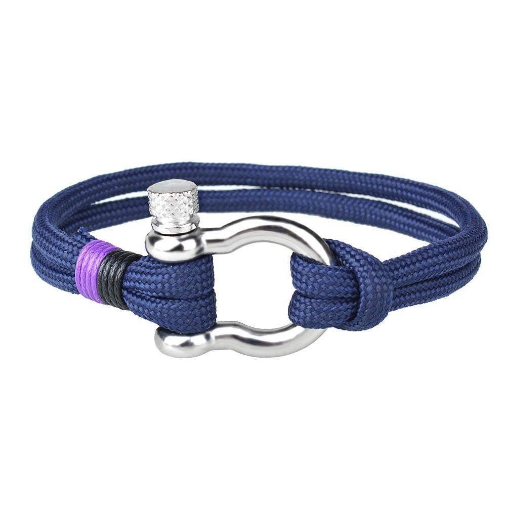 Parakoord klimarmband heren / dames - BLAUW, Ophalen of Verzenden, Nieuw, Blauw