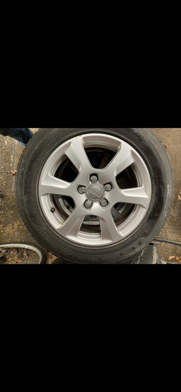 4 jantes alu audi avec 4 pneus hiver, Pneus hiver, Pneu(s), Enlèvement, Utilisé