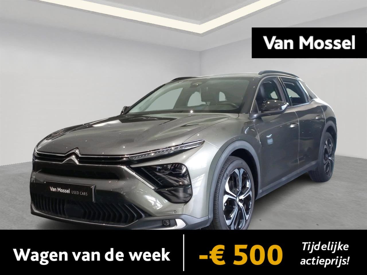 Citroen C5 X 1.2 PureTech 130 S&S EAT8 Shine, Auto's, 745 kg, Stof, Gebruikt, Zwart