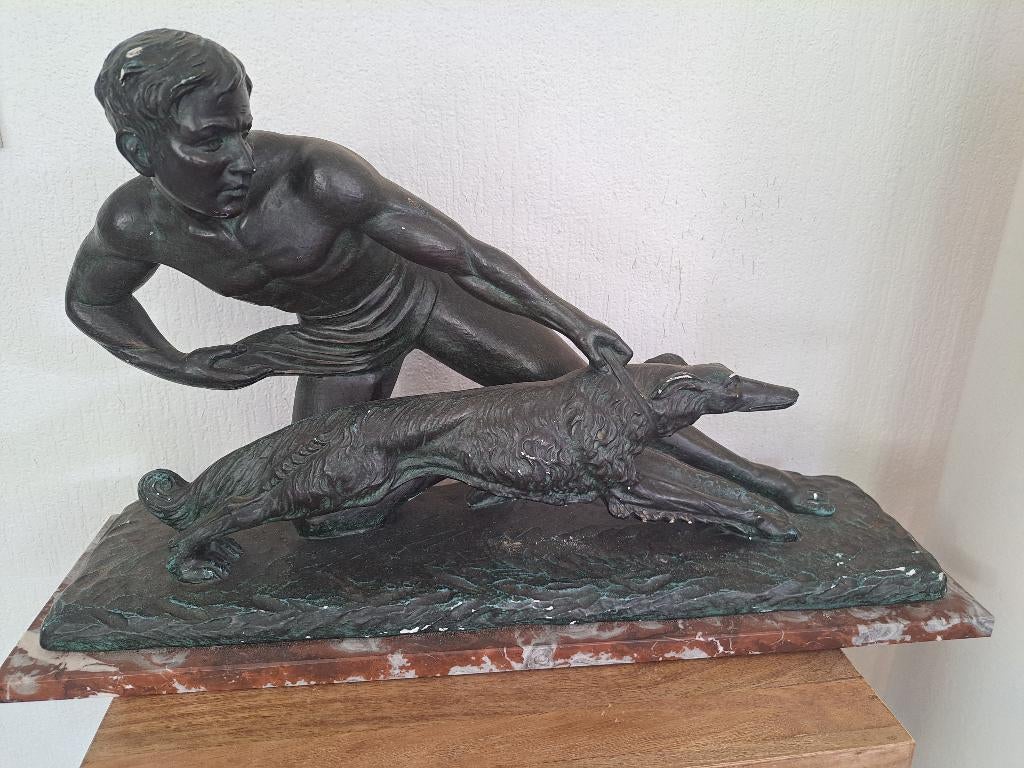 Kunstwerk R.Volpi 168 in gips, Ophalen, Art deco, Gips, Gemerkt