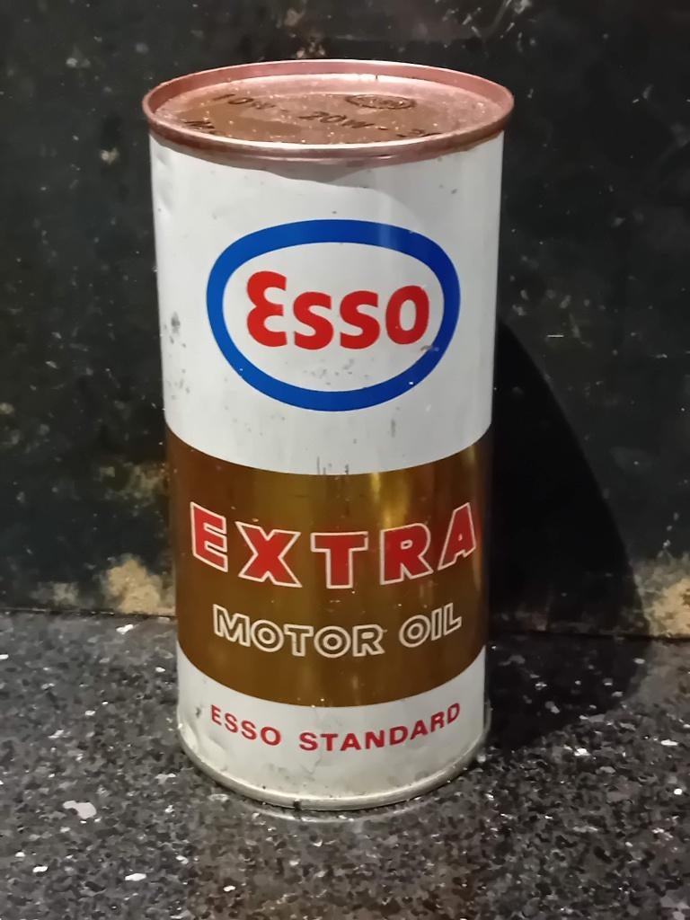 Vintage olieblik ESSO Extra Motor Oil, Verzamelen, Ophalen of Verzenden, Zo goed als nieuw