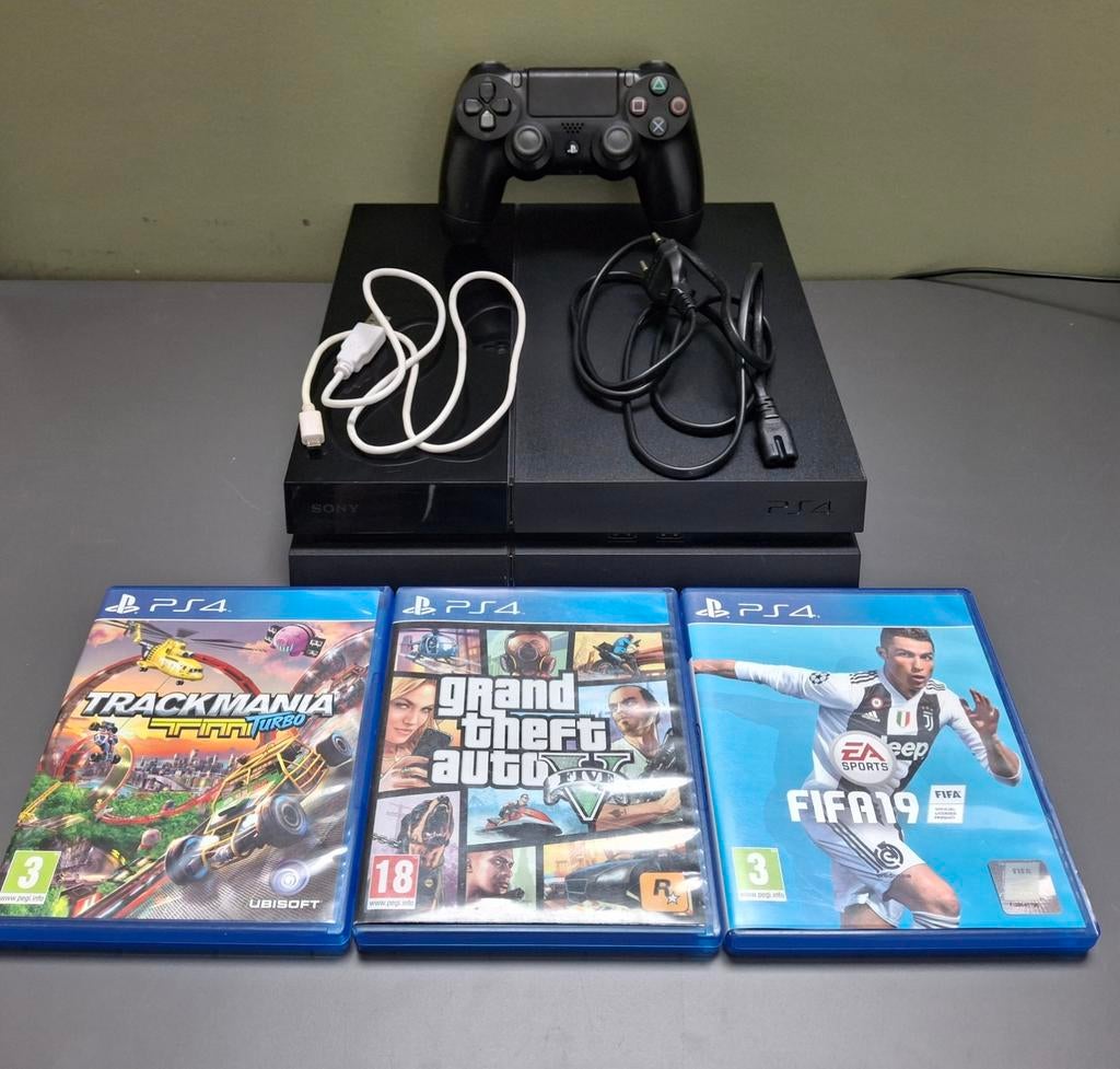 Playstation 4 (origineel) + 3 games & controller, Games en Spelcomputers, Spelcomputers | Sony Consoles | Accessoires, Gebruikt