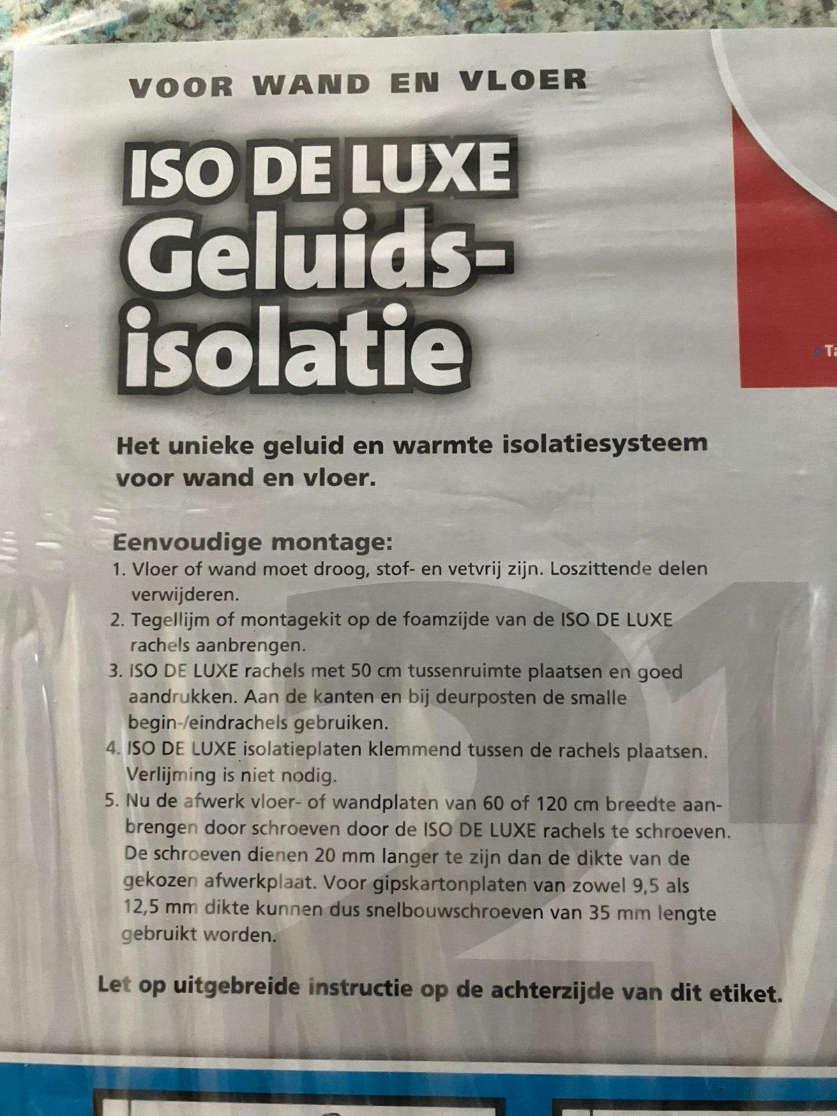 Isolatieplatenpakket ( NIEUW ), Doe-het-zelf en Bouw, Isolatie en Afdichting, Ophalen, Nieuw, 5 tot 10 m²