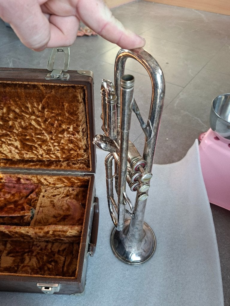 Trompette collection selmer, Musique & Instruments, Enlèvement, Utilisé, Trompette en si bémol, Avec valise