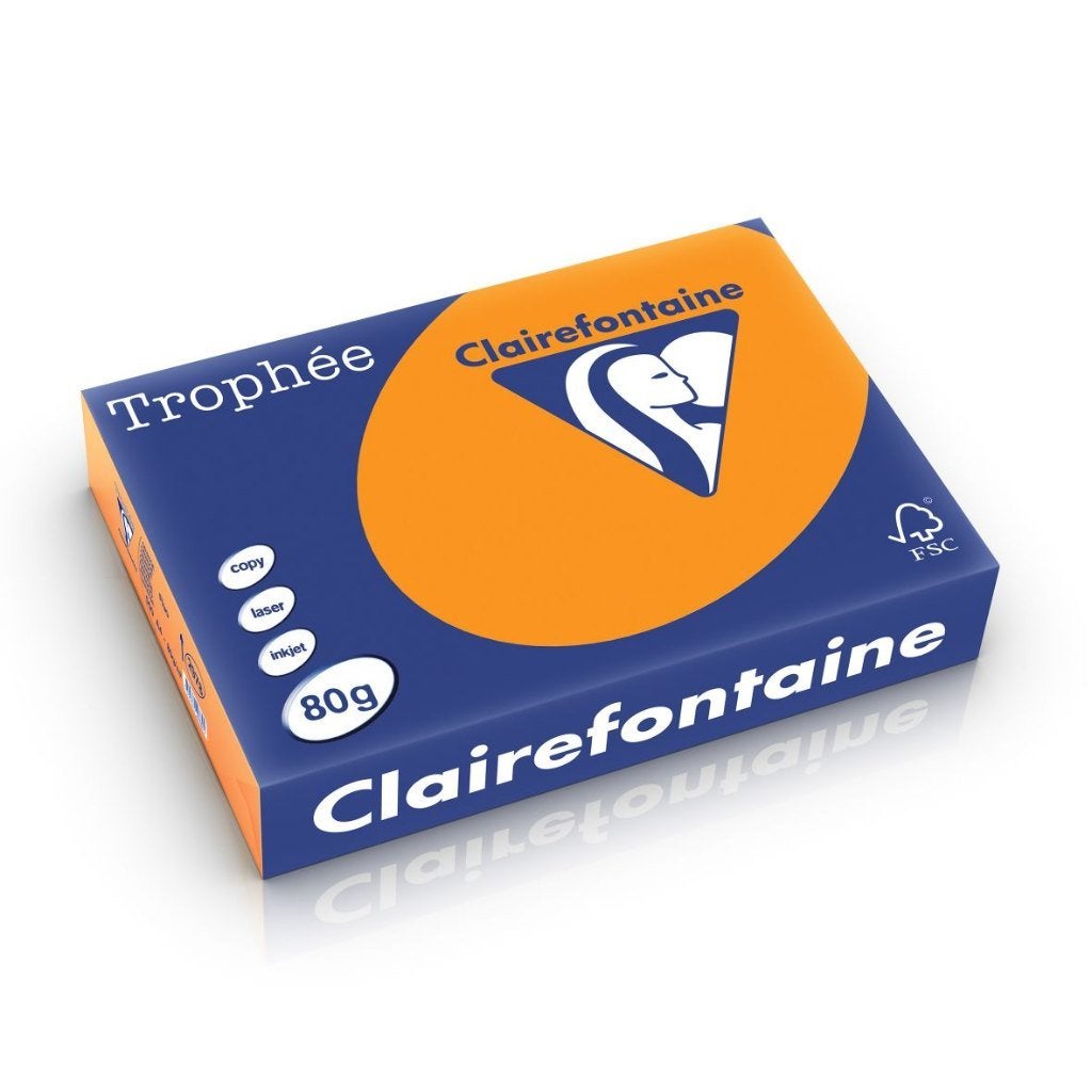 Papier Clairefontaine A4, 80 g, orange fluo, 500 feuilles, Enlèvement ou Envoi, Neuf