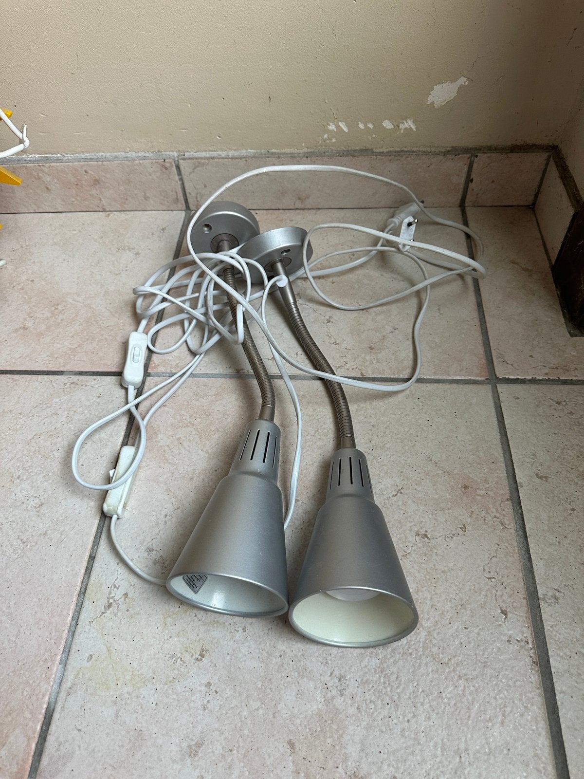 Muur badkamer lampen, Enlèvement, Utilisé, IKEA, Argenté