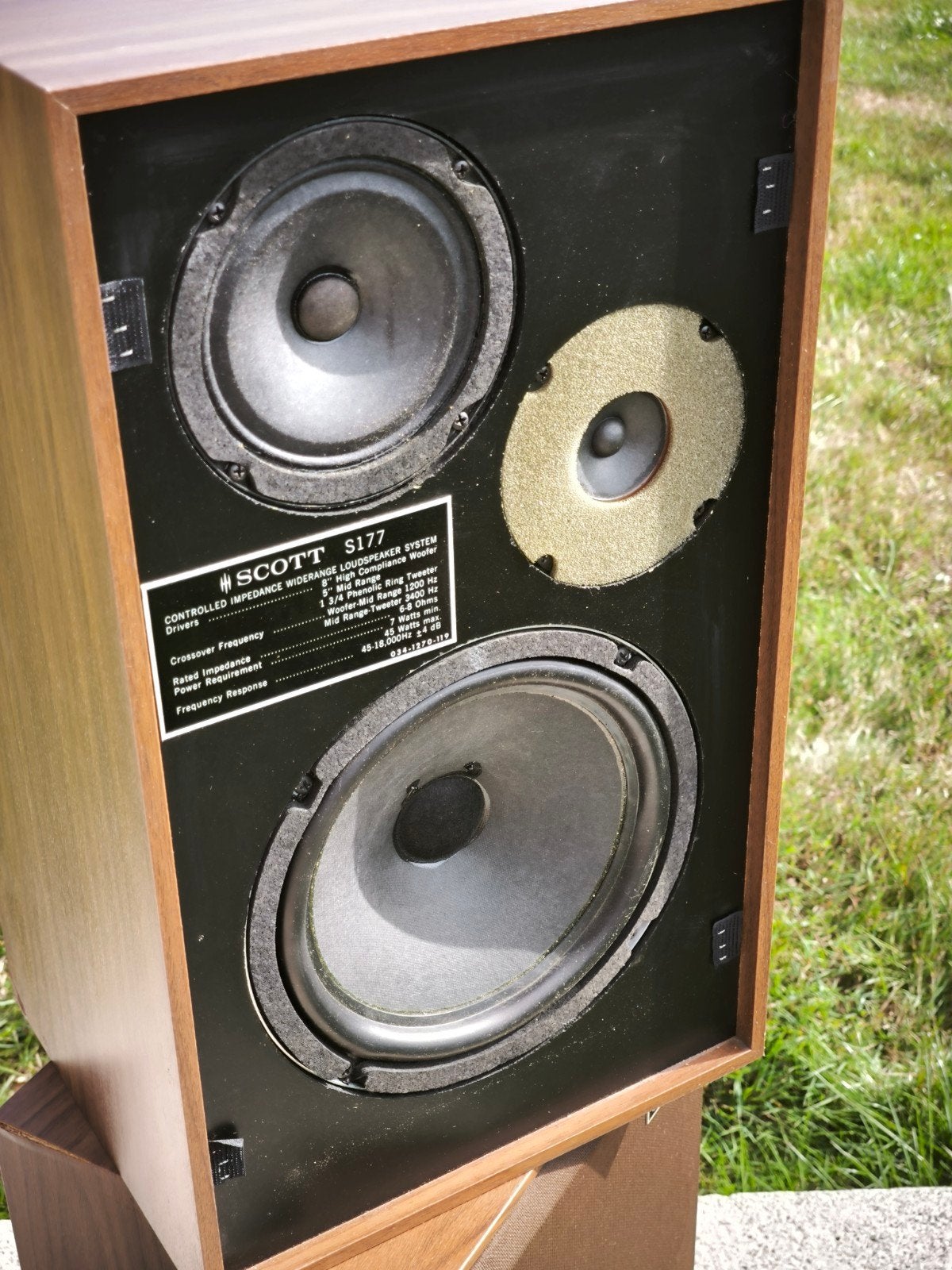 Hauts parleurs vintage Scott S177 3vois, USA 1970s, Enlèvement, Utilisé, Moins de 60 watts, Enceintes stéréo