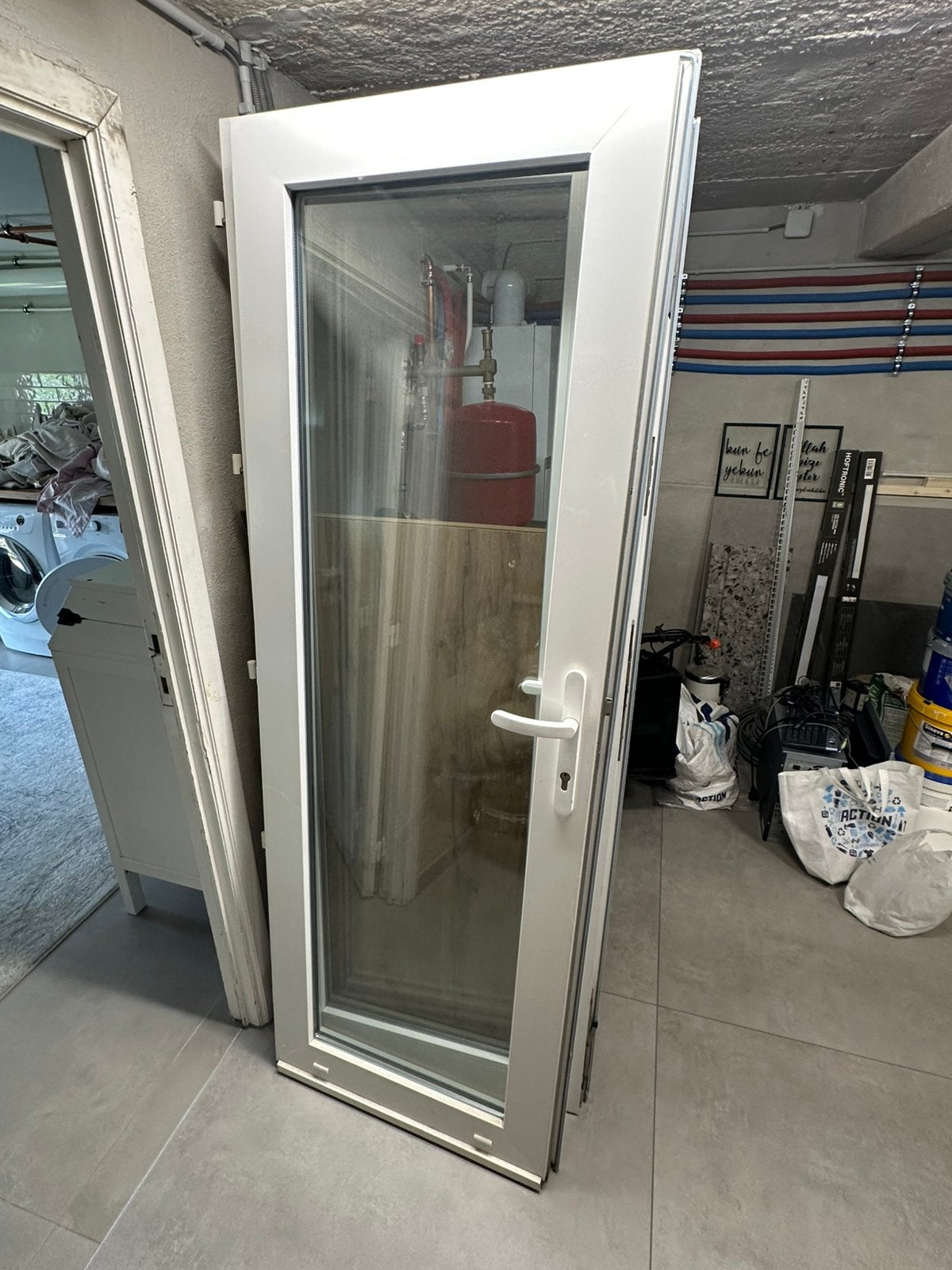 Porte double chassis pvc double vitrage avec serrure, Comme neuf, Enlèvement, Vitre comprise, Autres types