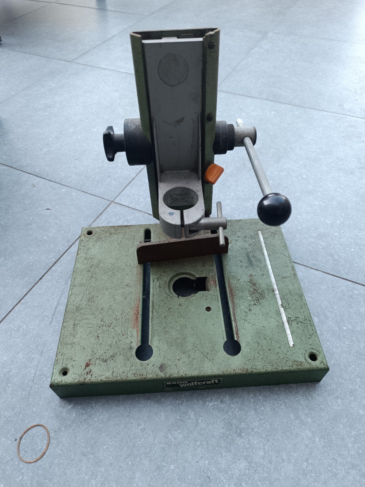 Pied pour foreuse colonne. Wolfcraft 5400., Enlèvement
