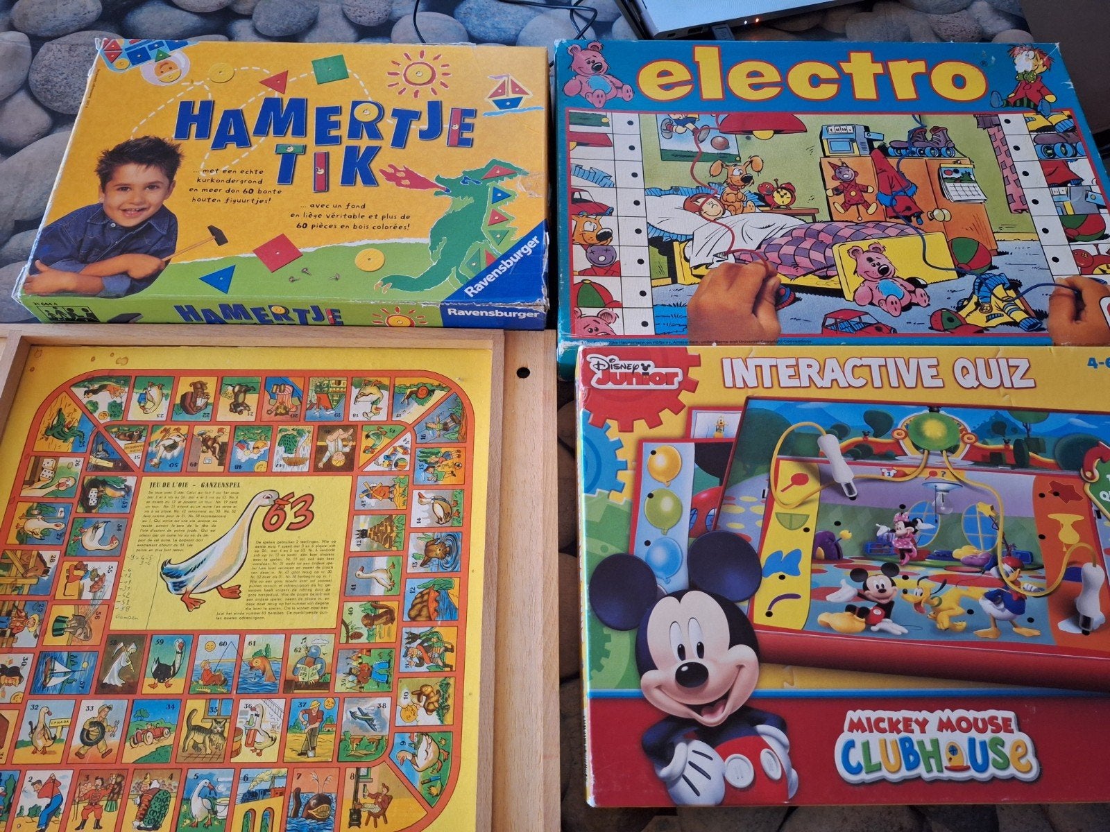spelletjes, electro, hamertje tik, ganzenbord, Hobby en Vrije tijd, Ophalen