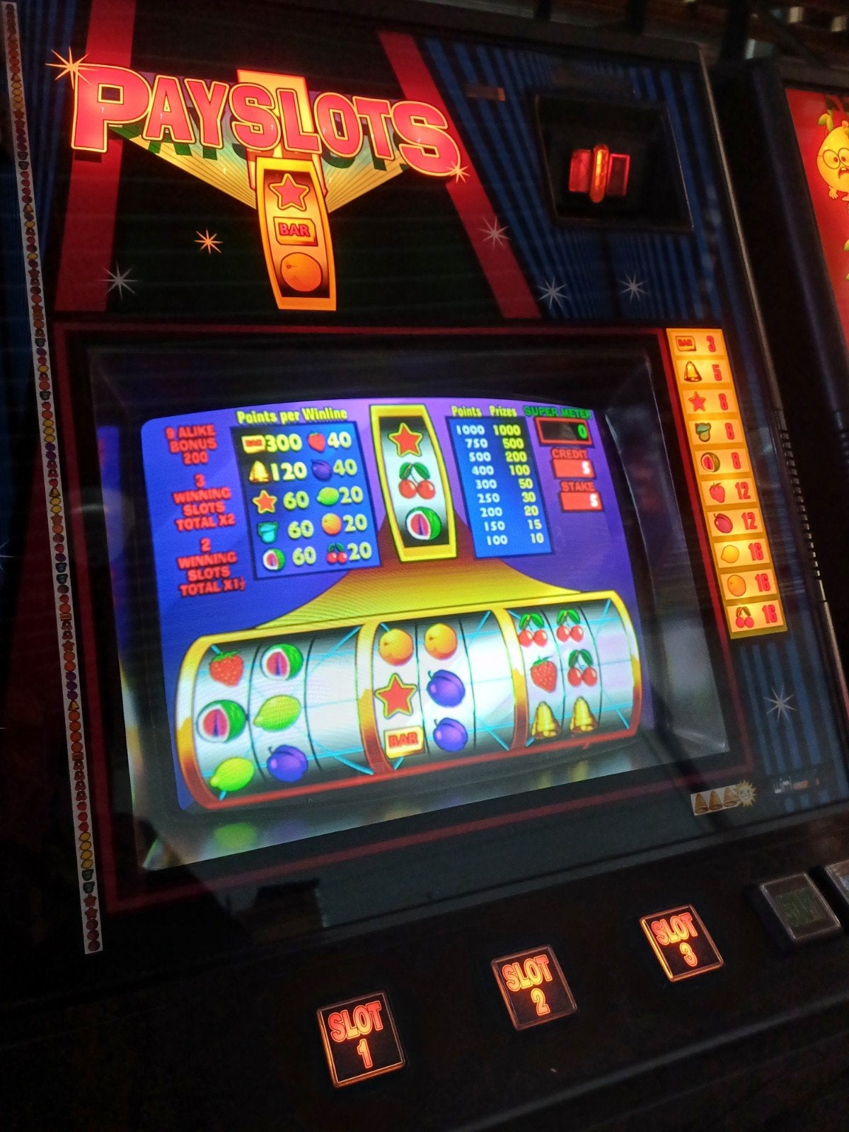 PAYSLOTS, Euro, Ophalen