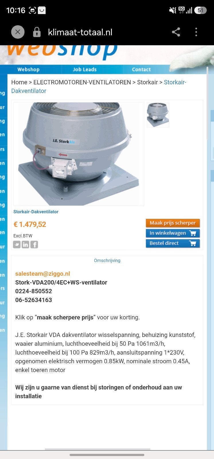 Dakventilator, Doe-het-zelf en Bouw, Ventilatie en Afzuiging, Ophalen