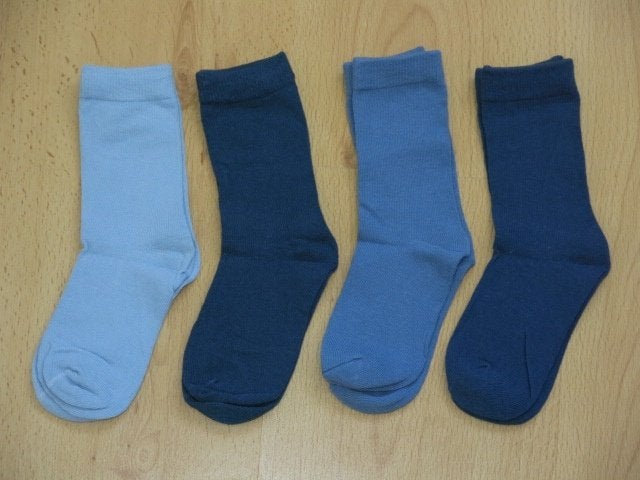 4 paar blauwe kousjes, maat 27-30, NIEUW, Kinderen en Baby's, Kinderkleding | Schoenen en Sokken, Ophalen, Nieuw, Sokken