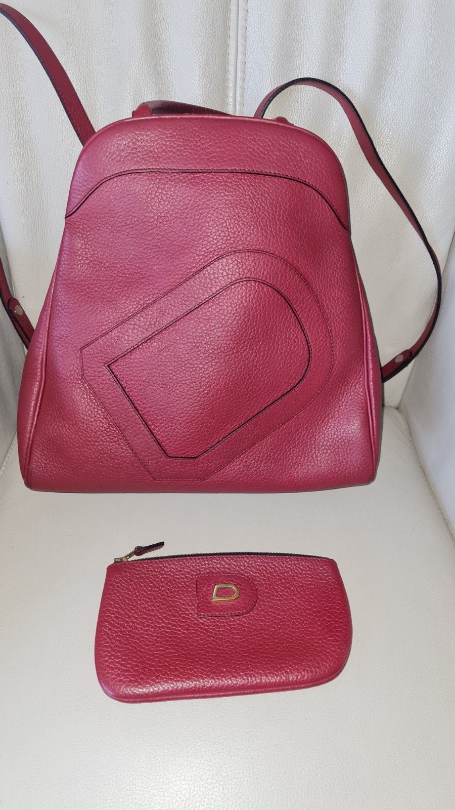 vintage Duchateau rugzak + pochette, Handtassen en Accessoires, Tassen | Damestassen, Ophalen of Verzenden, Handtas