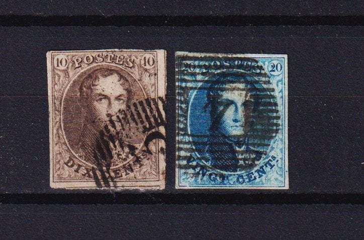 Belgique 1858 COB 10A et 11A oblitéré, Enlèvement ou Envoi, Affranchi, Oblitéré