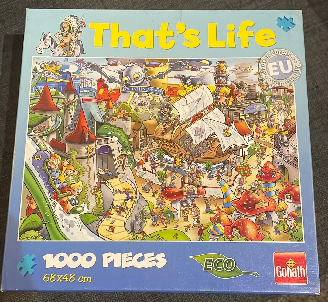 Cartoonpuzzel  ‘that’s life’, Enlèvement ou Envoi, 500 à 1500 pièces, Comme neuf, Puzzle