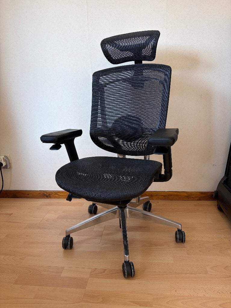 Ergonomische Bureaustoel - Secretlab NeueChair + Hoofdsteun, Ophalen, Gaming bureaustoel, Gebruikt, Zwart