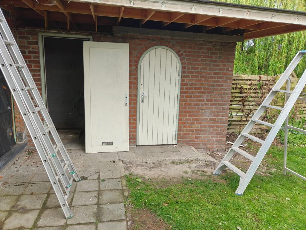 Lot buitendeuren uit afbraak, Enlèvement, Utilisé, Bois