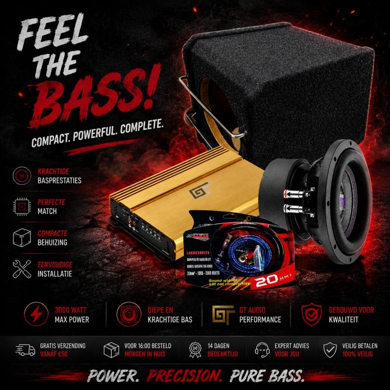 Minipowerpack 8 - Bassface/GT AUDIO - 8 inch - 750 watt RMS