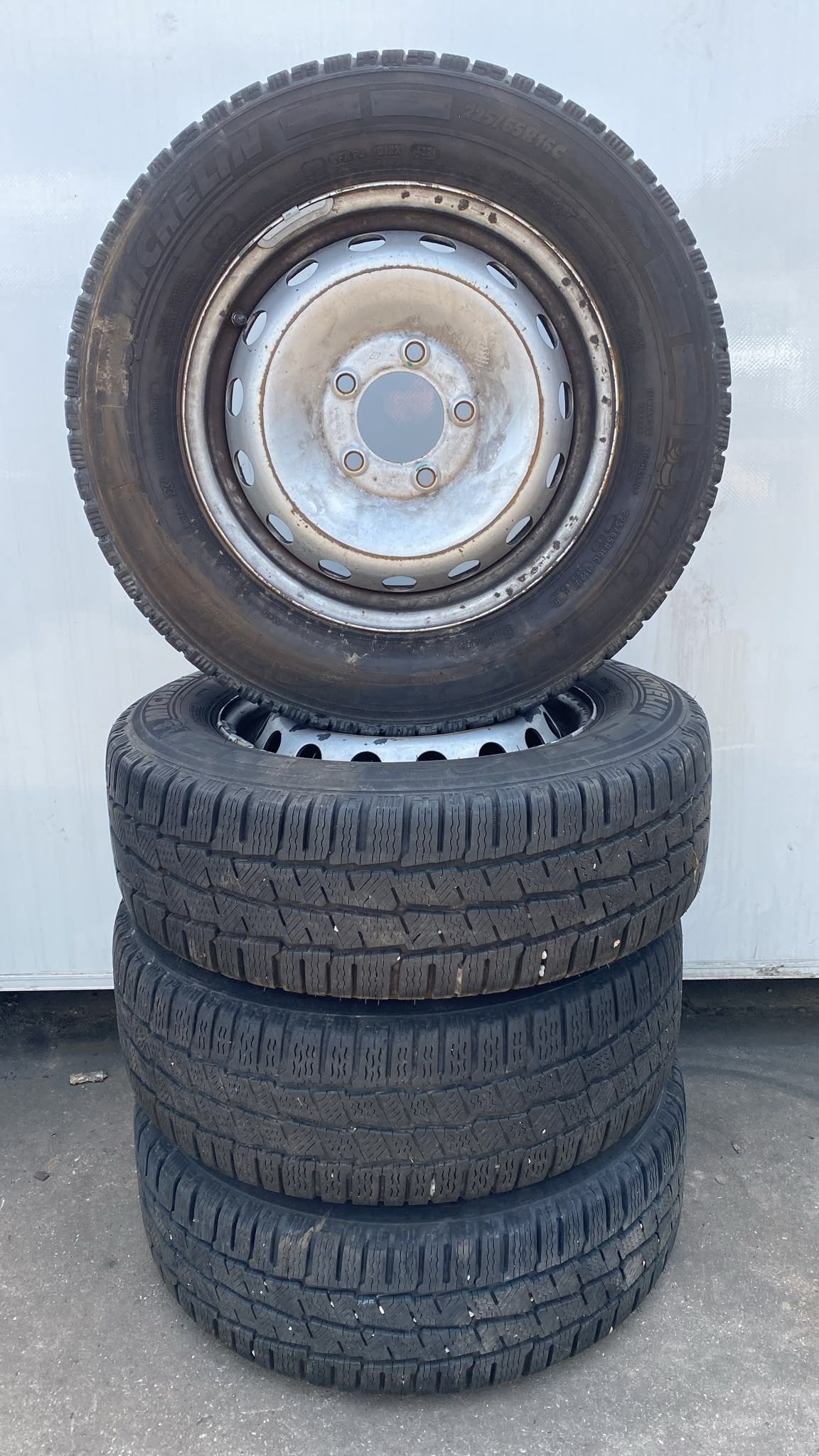 Mercedes-Benz Sprinter Winter Banden Set 225-65-16 5x130, Auto-onderdelen, Banden en Velgen, Gebruikt, -, -, Banden en Velgen