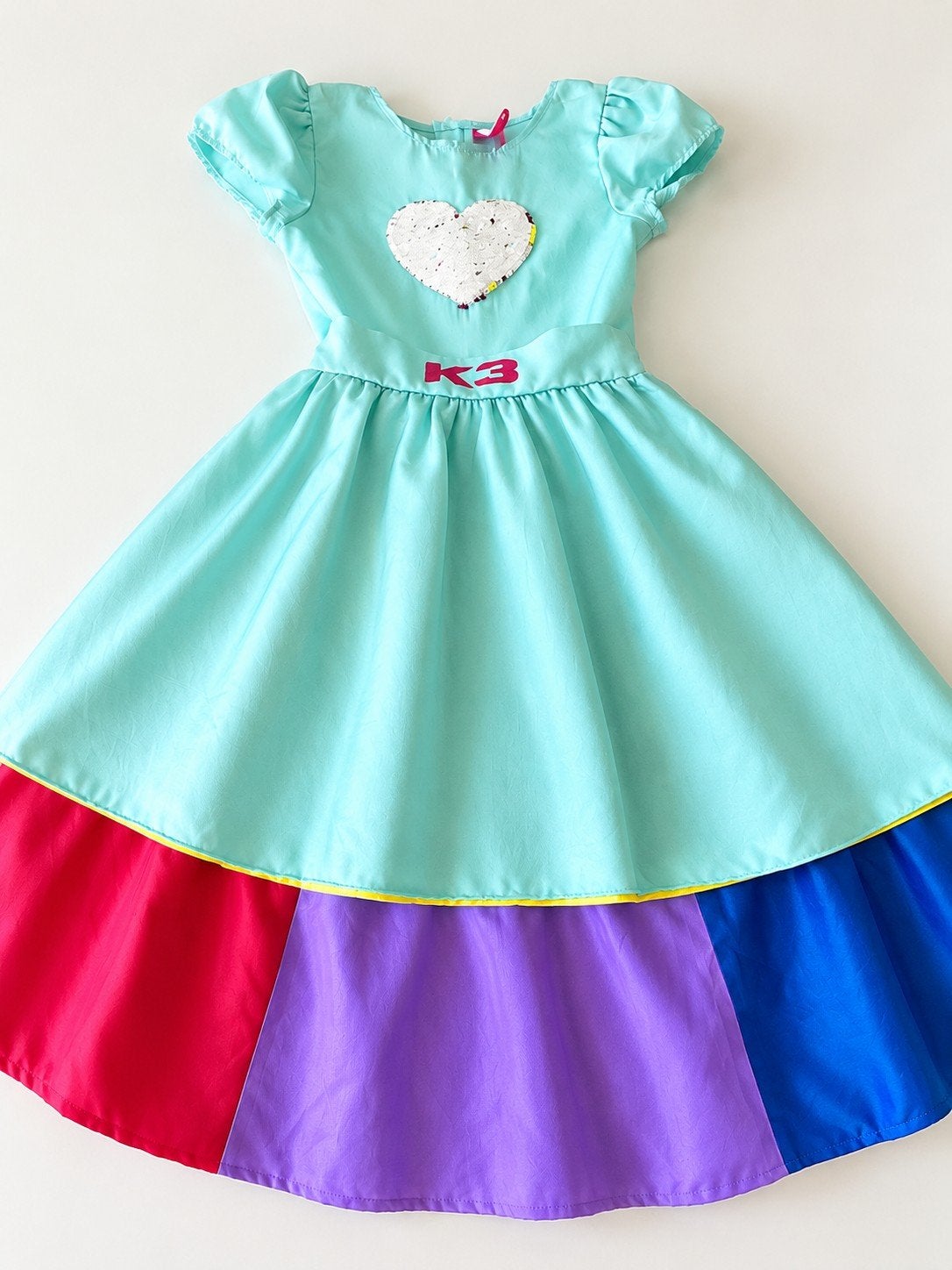 Mintgroene regenboogjurk K3 verkleedjurk, Kinderen en Baby's, Ophalen of Verzenden