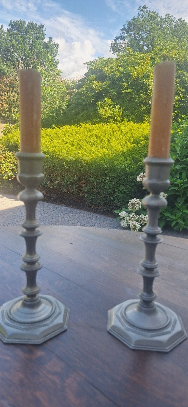 Chandeliers en étain., Maison & Meubles, Enlèvement