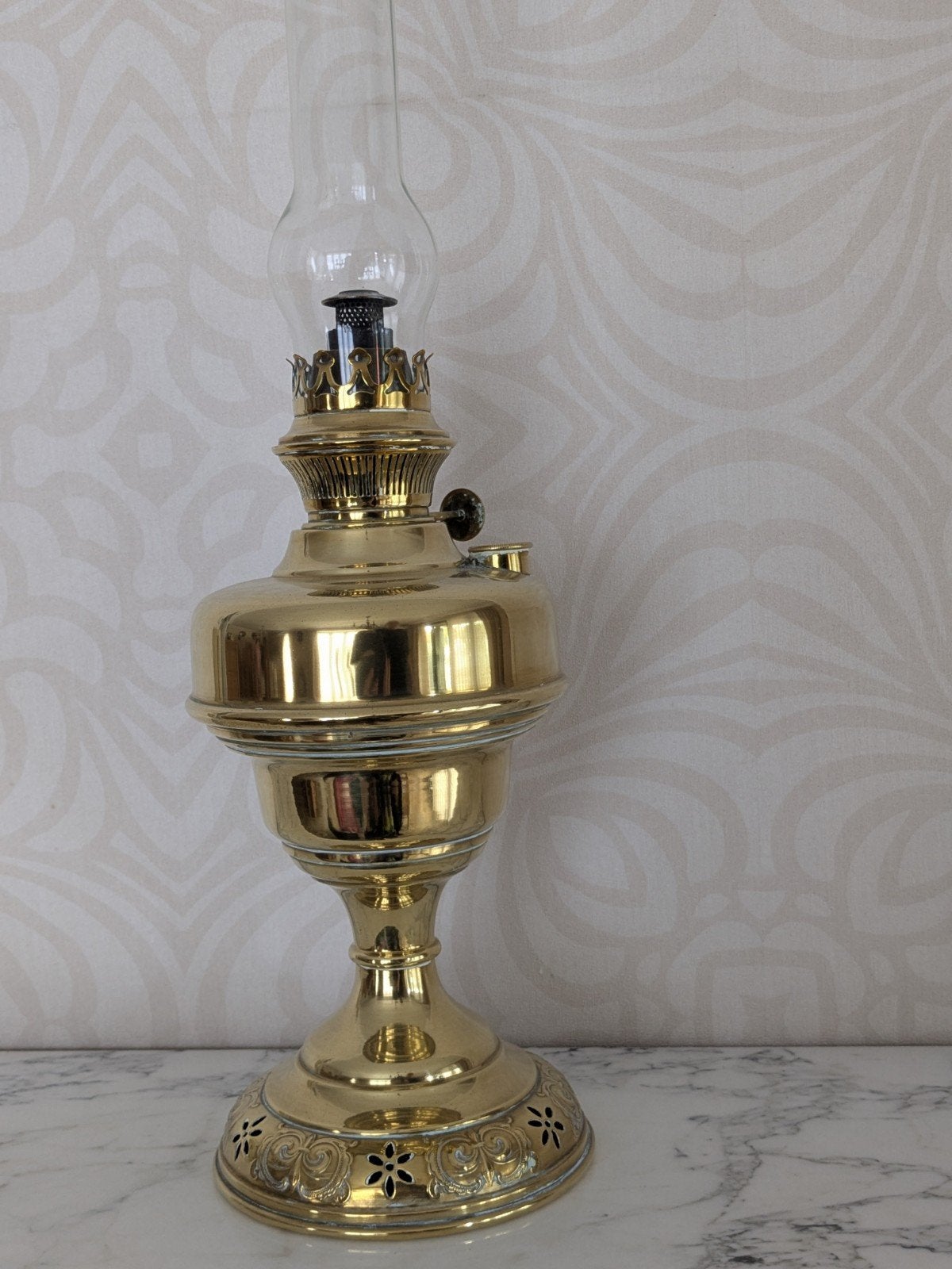 koperen antieke olielamp, Enlèvement